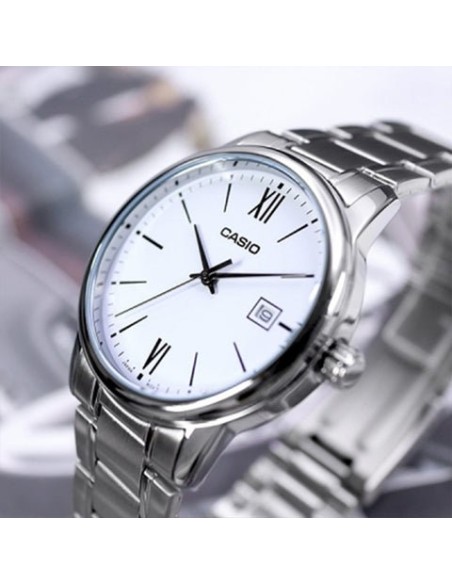 reloj clásico cuarzo hombre Casio Classic MTP-V002D-7B3 44 × 37 × 9.6 mm correa de acero