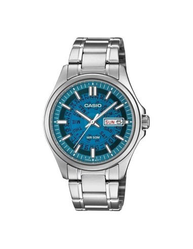 Reloj Casio MTP-E740-2A2 Reloj de Hombre Analógico con Esfera azul Correa de Acero