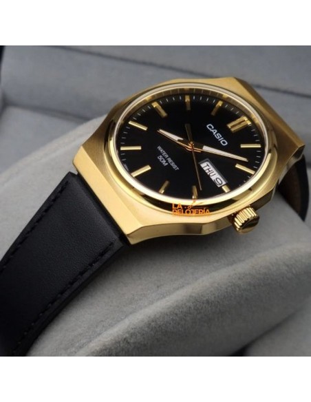 reloj clásico cuarzo hombre Casio Classic  MTP-E735GL-1A 44.5 × 37.5 × 8.4 mm 47grs correa de cuero
