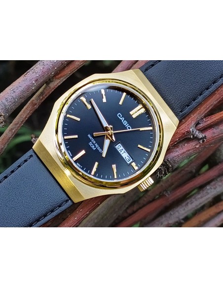 reloj clásico cuarzo hombre Casio Classic  MTP-E735GL-1A 44.5 × 37.5 × 8.4 mm 47grs correa de cuero
