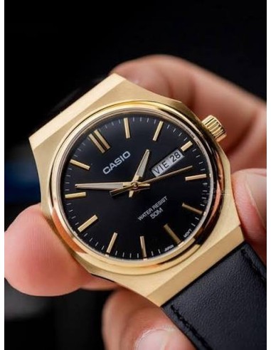 reloj clásico cuarzo hombre Casio Classic  MTP-E735GL-1A 44.5 × 37.5 × 8.4 mm 47grs correa de cuero