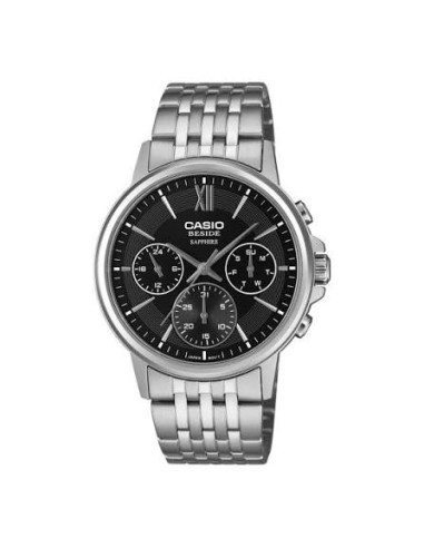 Casio BMS-300D-1A – Reloj Hombre Analógico de Acero Inoxidable Plateado