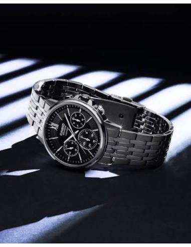 Casio BMS-300D-1A – Reloj Hombre Analógico de Acero Inoxidable Plateado