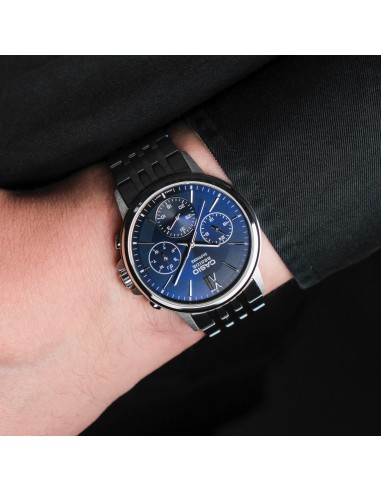 Casio BMS-300D-2A – Reloj Hombre Analógico de Acero Inoxidable Plateado