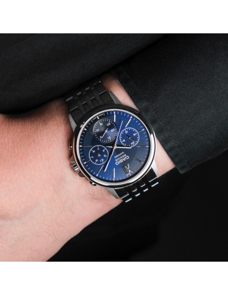 Casio BMS-300D-2A – Reloj Hombre Analógico de Acero Inoxidable Plateado