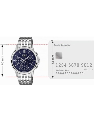 copy of Casio BMS-300D-1A – Reloj Hombre Analógico de Acero Inoxidable Plateado