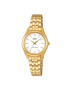 Reloj Casio LTP-1129N-7A Dorado con Esfera Blanca