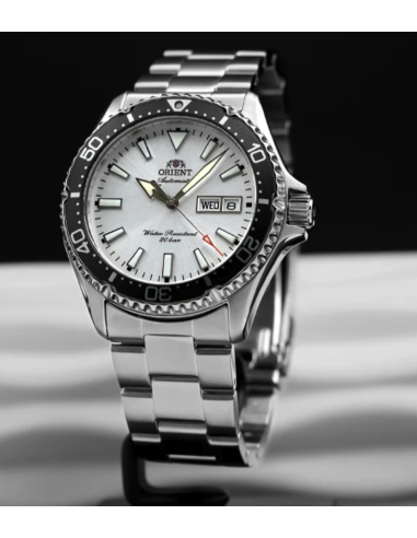 reloj automático buceo hombre Orient Kamasu “Ginrin” RA-AA0825S 41.8mm 200m WR cristal de zafiro correa de acero