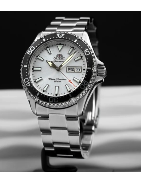 reloj automático buceo hombre Orient Kamasu “Ginrin” RA-AA0825S 41.8mm 200m WR cristal de zafiro correa de acero