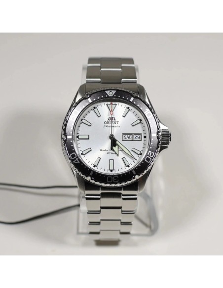 reloj automático buceo hombre Orient Kamasu “Ginrin” RA-AA0825S 41.8mm 200m WR cristal de zafiro correa de acero