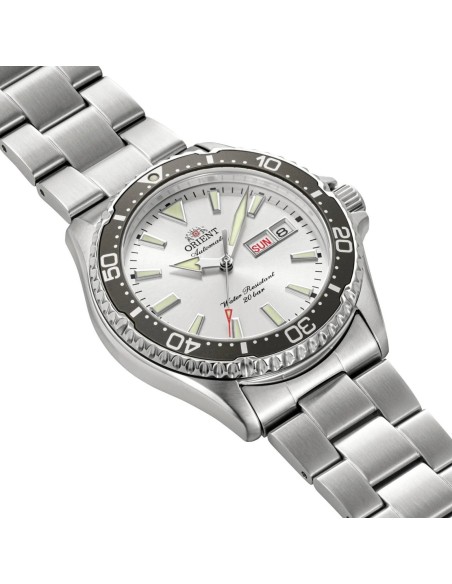 reloj automático buceo hombre Orient Kamasu “Ginrin” RA-AA0825S 41.8mm 200m WR cristal de zafiro correa de acero