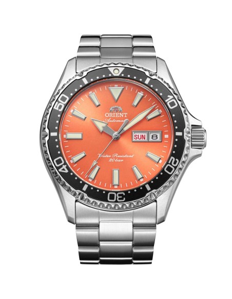 reloj automático buceo hombre Orient Kamasu Kinme RA-AA0826Y 41.8mm 200m WR cristal de zafiro correa de acero