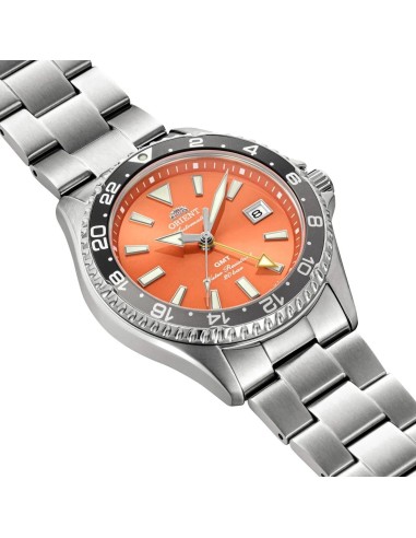reloj automático buceo hombre Orient Kamasu Kinme RA-AA0826Y 41.8mm 200m WR cristal de zafiro correa de acero