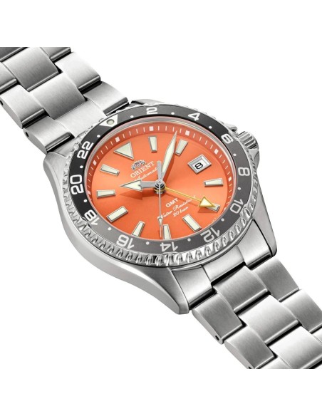 reloj automático buceo hombre Orient Kamasu Kinme RA-AA0826Y 41.8mm 200m WR cristal de zafiro correa de acero