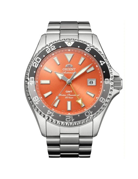 reloj automático buceo hombre Orient Kamasu Kinme RA-AA0826Y 41.8mm 200m WR cristal de zafiro correa de acero