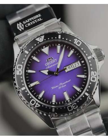 automático buceo hombre Orient Kamasu “Murasaki Uni” (erizo de mar japonés)  RA-AA0827V  Limited Edition