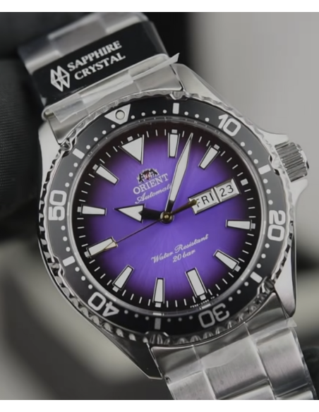 automático buceo hombre Orient Kamasu “Murasaki Uni” (erizo de mar japonés)  RA-AA0827V  Limited Edition