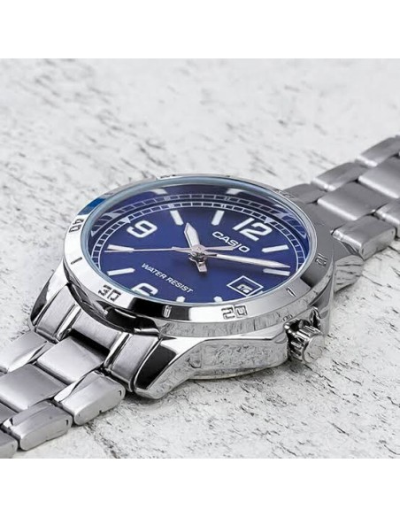 Reloj CASIO analógico LTP-V004D-2B correa de acero inoxidable resistente al agua water resist