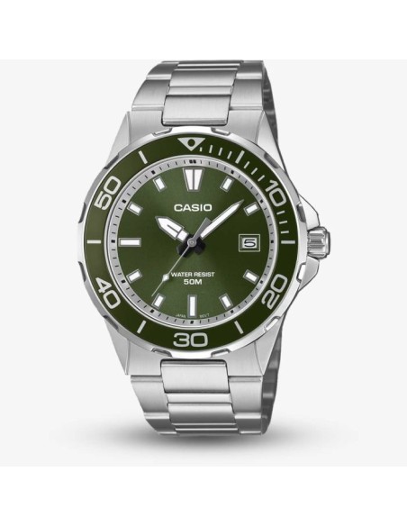 Reloj Casio Timeless MTD-145D-3A para hombre correa de acero inoxidable