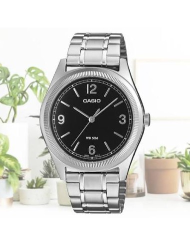 RELOJ hombre CASIO MTP-B210D-1AV correa acero inoxidable dial color negro
