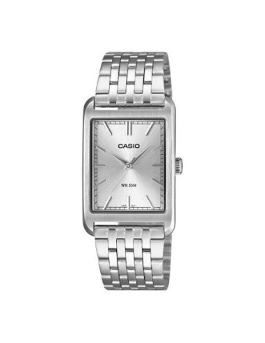 Reloj Casio MTP-B215D-7A – Analógico de Acero Inoxidable y Fondo blanco