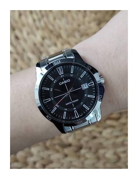 Reloj Casio de cuarzo analógico MTP-V004D-1C correa de acero inoxidable