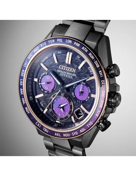 GPS titanio solar CITIZEN ATTESA CC4085-81Z 44.6MM JDM hecho en Japón Limited