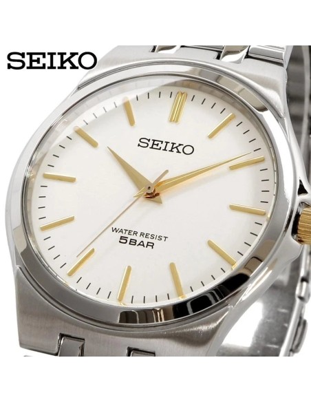 reloj cuarzo unisex Seiko Spirit SCXP025 36mm JDM Cal. 7N01 correa de acero JDM (mercado interior japonés)
