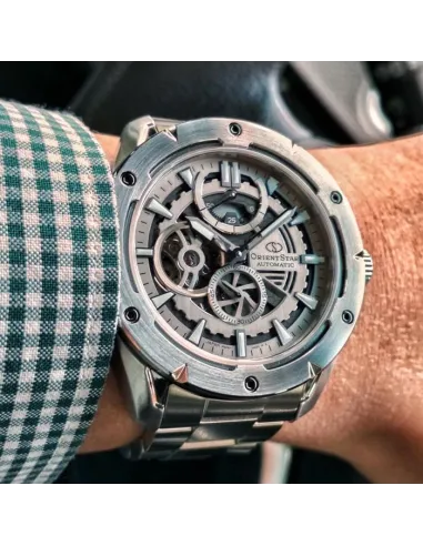 reloj automático hombre Orient Star Avant-Garde Skeleton RE-AV0A02S  43.2mm Cristal Zafiro correa de acero 100m resistente al ag