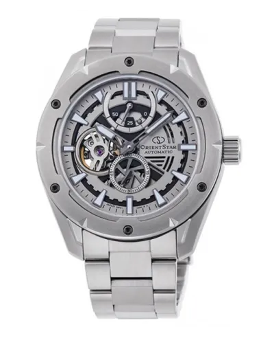 reloj automático hombre Orient Star Avant-Garde Skeleton RE-AV0A02S  43.2mm Cristal Zafiro correa de acero 100m resistente al ag