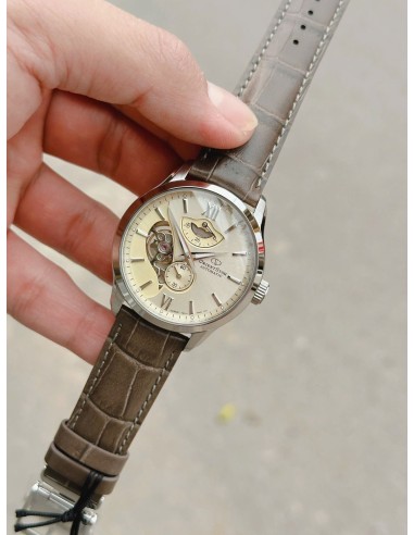 automático hombre Orient Star Contemporary Layered Skeleton RK-AV0B10G JDM Textile Series Champagne 41mm