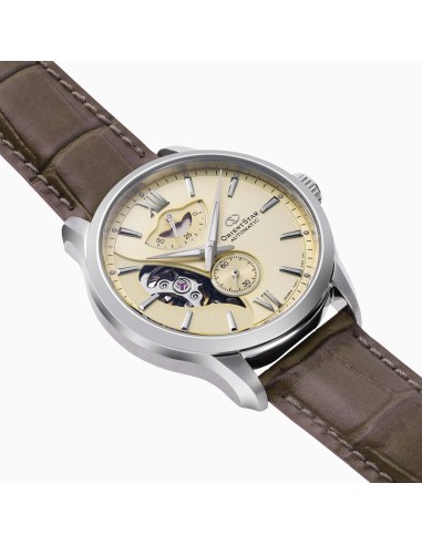 automático hombre Orient Star Contemporary Layered Skeleton RK-AV0B10G JDM Textile Series Champagne 41mm