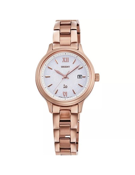 solar mujer Orient iO Natural & Plain RN-WG0419S JDM 27.6mm cristal de zafiro