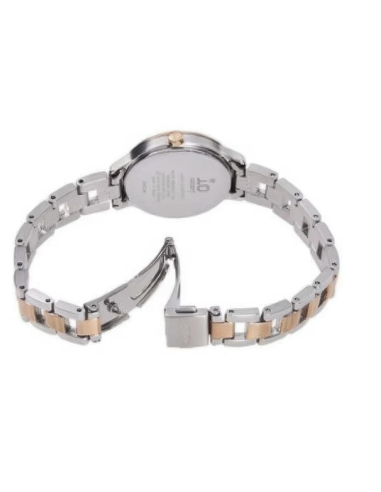 solar mujer Orient Women's iO NATURAL&PLAIN White Mother-of-Pearl Dial Solar Powered Metal Band RN-WG0415A