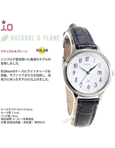 solar mujer ORIENT IO RN-WG0009S 24.1mm cristal de zafiro