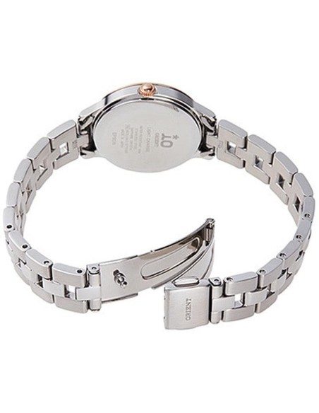 solar mujer ORIENT IO RN-WG0006P 27.6mm 50m WR cristal de zafiro
