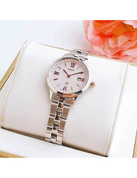 solar mujer ORIENT IO RN-WG0006P 27.6mm 50m WR cristal de zafiro