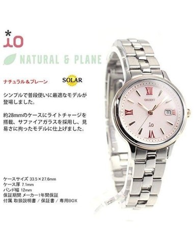 solar mujer ORIENT IO RN-WG0006P 27.6mm 50m WR cristal de zafiro