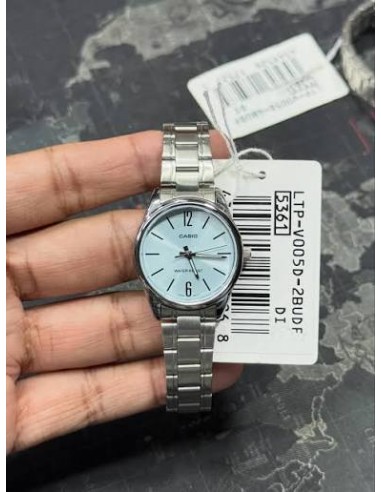 Reloj Casio Analogico Para Mujer Ltp-v005d-2b correa de acero inoxidable