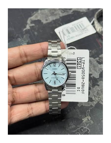 Reloj Casio Analogico Para Mujer Ltp-v005d-2b correa de acero inoxidable
