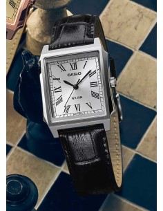 Reloj cuarzo clásico hombre Casio MTP-B190L-7B 41 × 31.5 × 8.1 mm correa de cuero