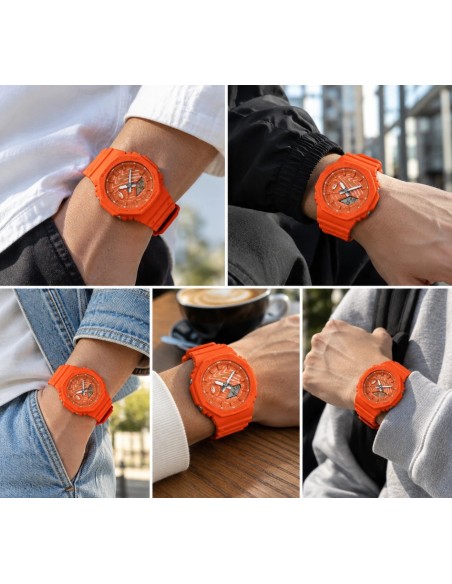 Casio G-Shock Sushi Salmon GA-2100SSH-4AJR JDM Special Edition 48,5 × 45,4 × 11,8 mm hecho en Japón