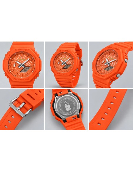 Casio G-Shock Sushi Salmon GA-2100SSH-4AJR JDM Special Edition 48,5 × 45,4 × 11,8 mm hecho en Japón