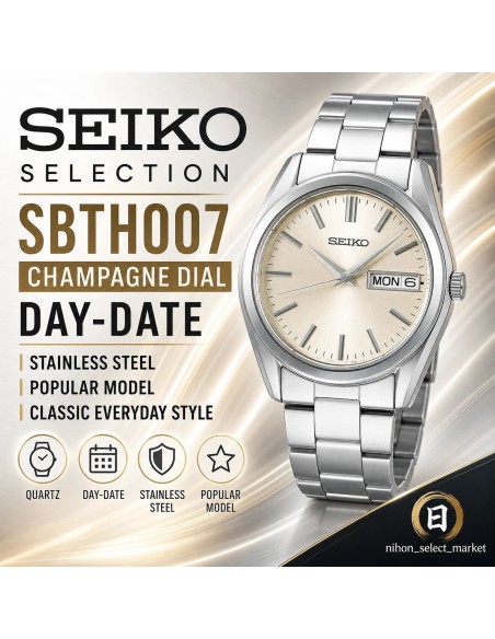 cuarzo hombre Seiko Selection S Series SBTH007 JDM 37.4mm 100m WR cristal de zafiro