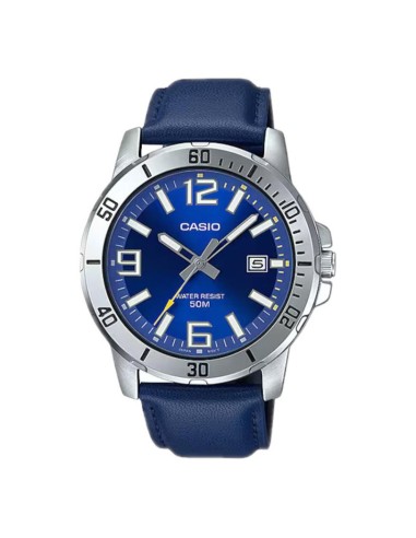Reloj analogico caballero CASIO MTP-VD01L-2B correa de piel