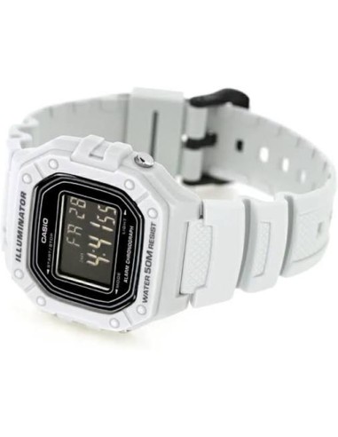 Reloj CASIO digital unisex W-218h-8av correa resina 50m water resist - alarma - luz