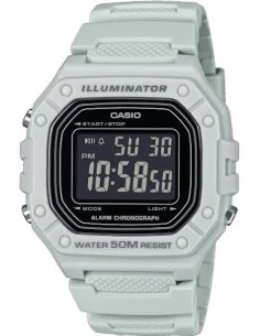 Reloj CASIO digital unisex W-218h-8av correa resina 50m water resist - alarma - luz