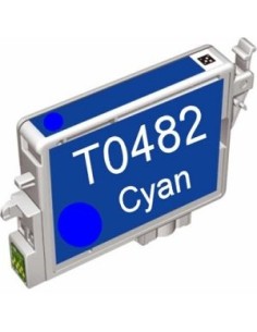 EPSON T0482 CIÁN Cartucho tinta para impresora CIAN epson r200-r300-rx500-rx600 compatible T0482